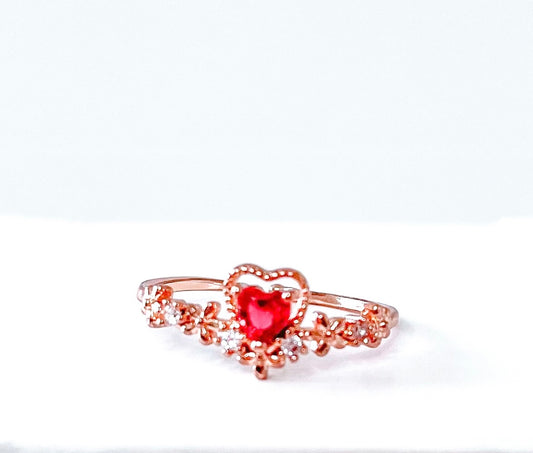 Zircon Heart Ring