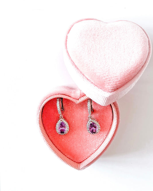 Pink Water Drop Earrings